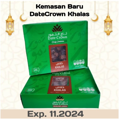 

Date Crown Khalas Kurma Kholas Arab Sajian Berbuka 1kg