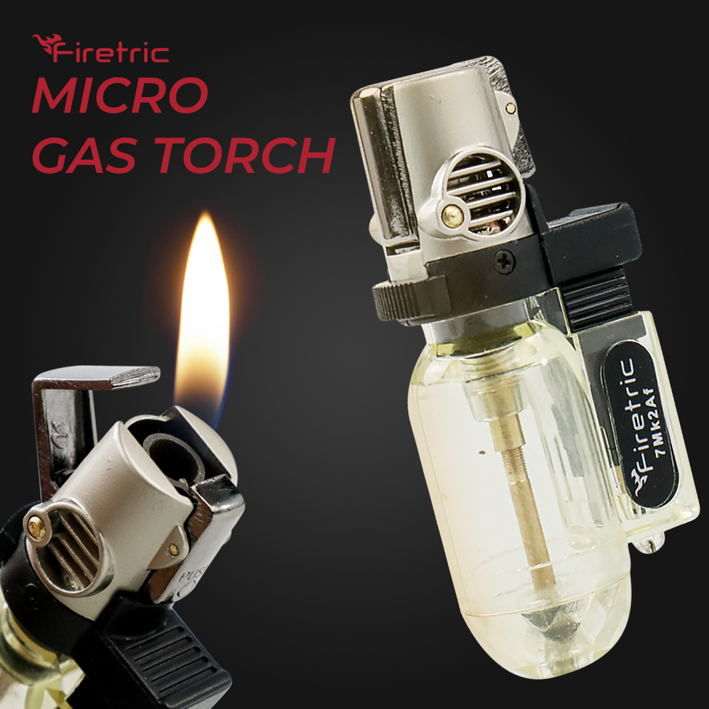 Firetric - Powerful Windproof Micro Gas Flame Torch - Korek Api Gas Anti Angin Model Obor - Tin Pioneer