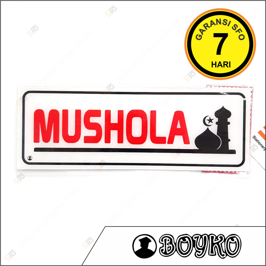 

Akrilik Mushola - Acrylic Sign Standard 25cm x 9cm - SFO Semarang Official