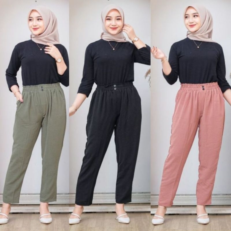 BAGGY PANTS CRINKLE AIRFLOW/CELANA CRINKLE PANJANG UNTUK BB 35/60 KG/CELAN BAGY AIRFLOW CRINKLE TERMURAH