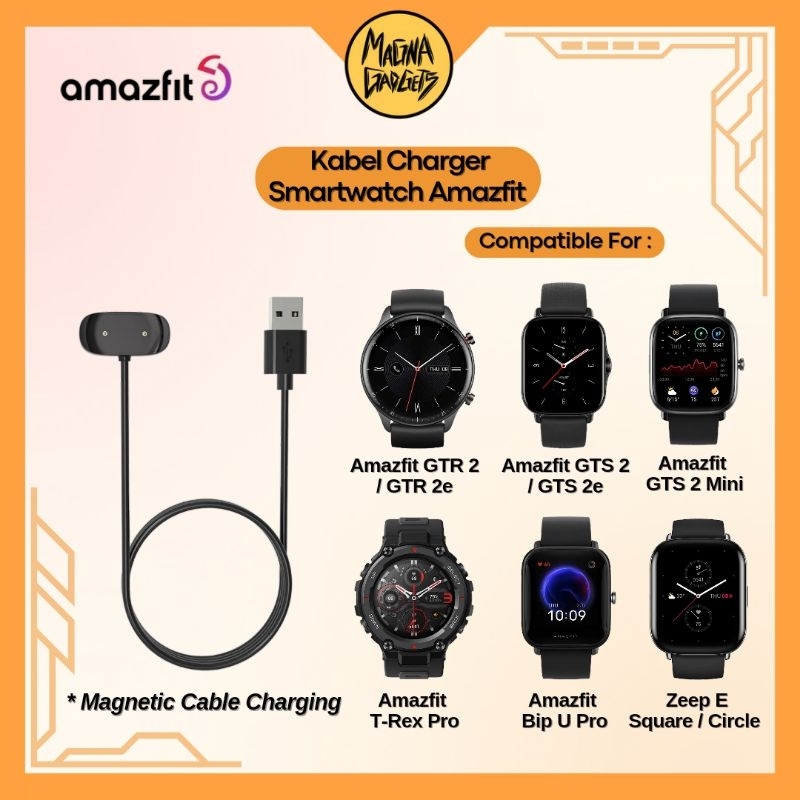 Kabel Charger Huami Amazfit Bip U Bip U Pro GTS 2 Mini GTS 2 2e GTR 2 2e T-Rex Pro Magnetic Charger