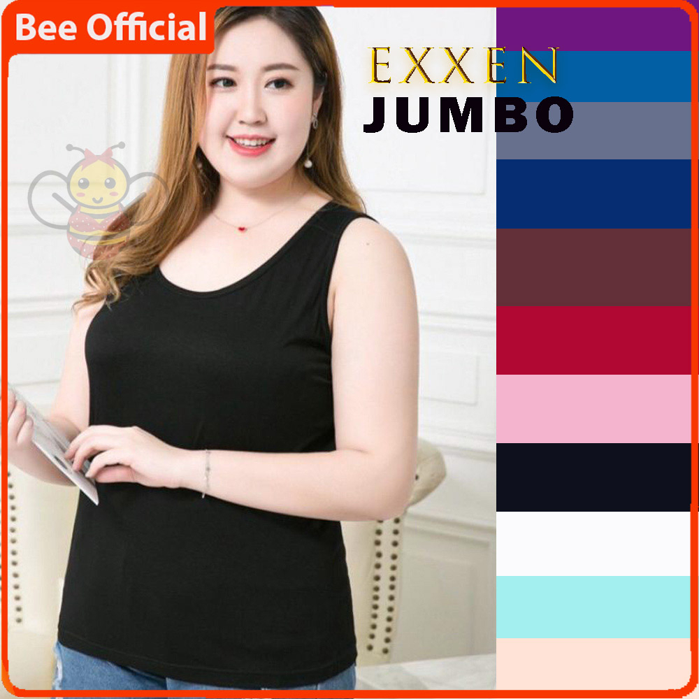 BEE - Singlet Wanita EXXEN / Jumbo / Tanktop Wanita Tali Lebar Jumbo