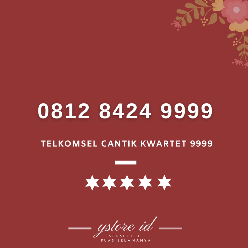 9999 NOMOR CANTIK SIMPATI EKOR KWARTET SEMBILAN KARTU PERDANA TELKOMSEL 4G 999 99999