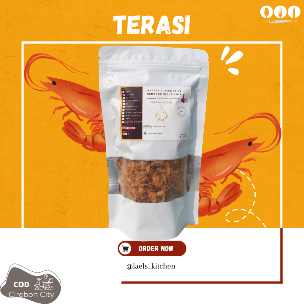 

BAWANG GORENG TERASI FRIED SHALLOTS KEKINIAN ASLI BREBES 70 gr