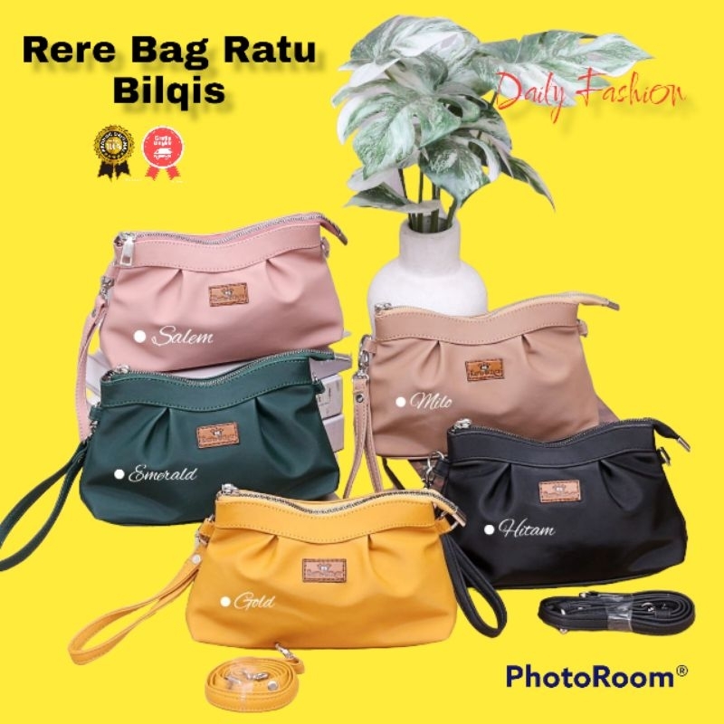 READY STOK TAS SELEMPANG RERE BAG BY RATU BILQIS BAHAN CHOCOLY ANTI AIR WATERPEPOOF PREMIUM