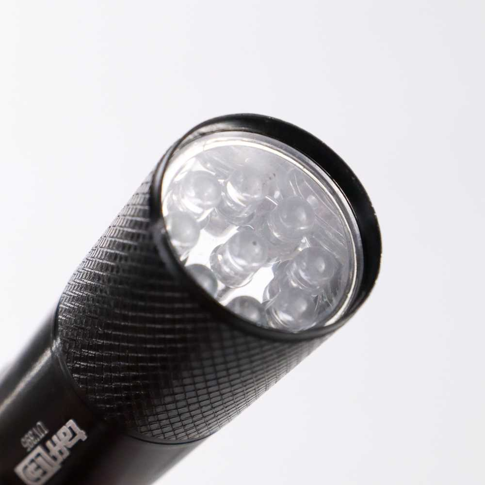 Senter LED Mini Ultraviolet UV 400nm 9 LED Bahan Aluminium