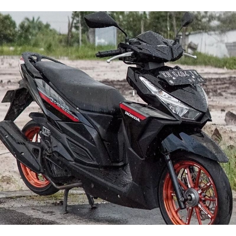 Striping lis sticker motor standar honda vario led 125 2017 2018 hitam lis merah stiker vario 125 20