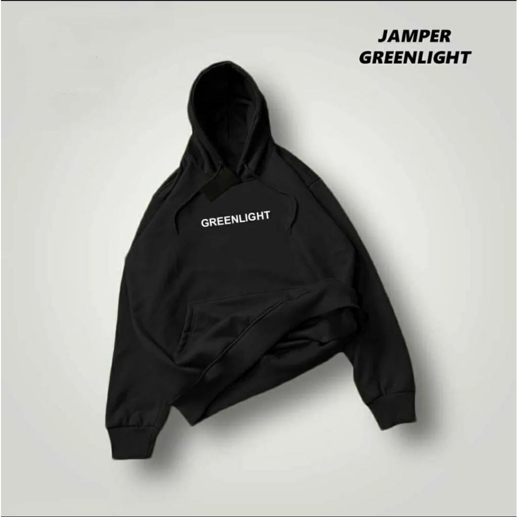 JAKET HOODIE GREENLIGHT LOGO PULL BORDIR PREMIUM DISTRO - SWEATER HOODIE JUMPER PRIA - WANITA MOTIP SIMPLE BAHAN TEBAL GRAMASI 280