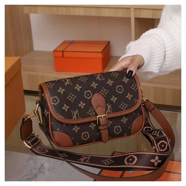 BJ62308 - COFFEE/KHAKI - TAS SLEMPANG MOTIF FLOWER WANITA FASHION KOREA CHINA IMPORT MODIS ELEGAN TERMURAH TERLARIS TERBARU BAGSTORE JAKARTA TAS BATAM ZC2308