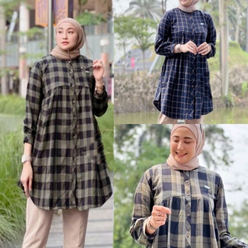 AUDREY TUNIK WANITA MUSLIM | LONGDRES COTTON FLANEL AUDREY