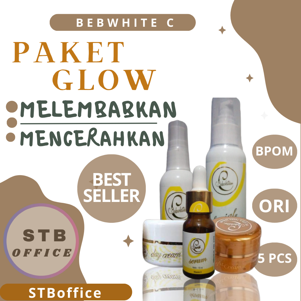 Bebwhite C BBC Skincare Paket Glow Perawatan Wajah Berminyak Kulit Normal Noda Hitam Meratakan Warna Kulit Wajah Menjadi Glowing