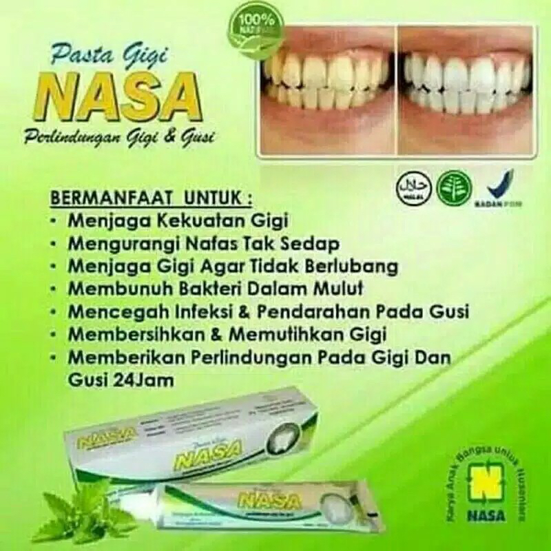 ✿ELYSABETHME✿ Pasta gigi odol nasa obral murah resmi menghilangkan plak dan bau mulut mencegah teeth  berlubang