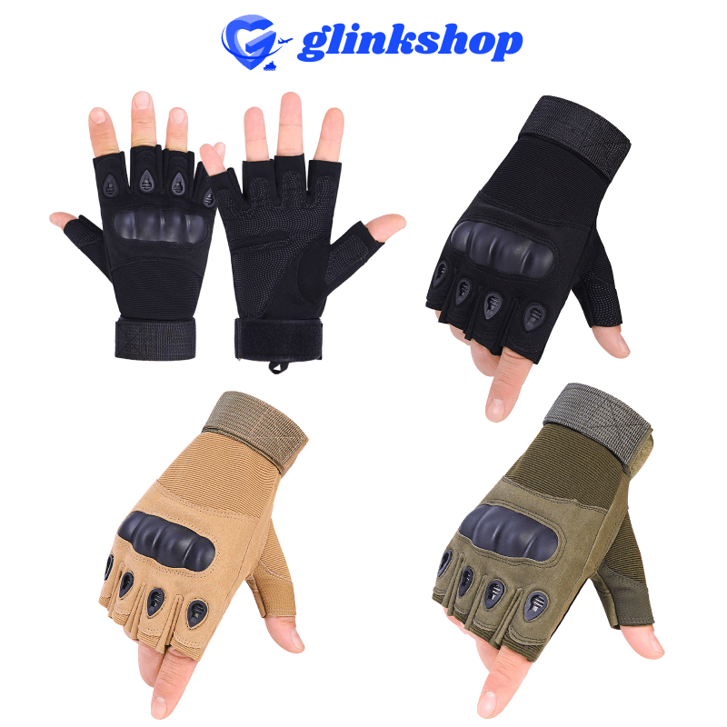 Sarung Tangan Tactical Half Finger / Full Finger Tactical Army / ST Sepeda Sarung tangan Motor Biker Gloves Military Trail Cross Gym Fitness Mtb Setengah Jari Sarung Tangan PU