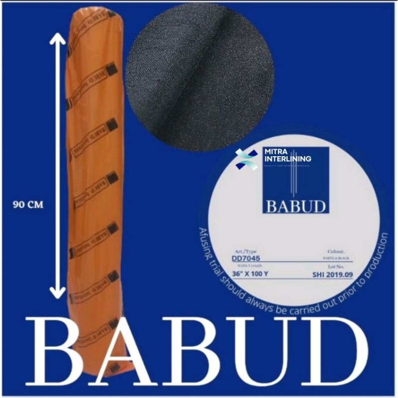 Kain Keras Lem Fislin Lem Kodok Pelon Tebal Double DOT  Babud Interlining