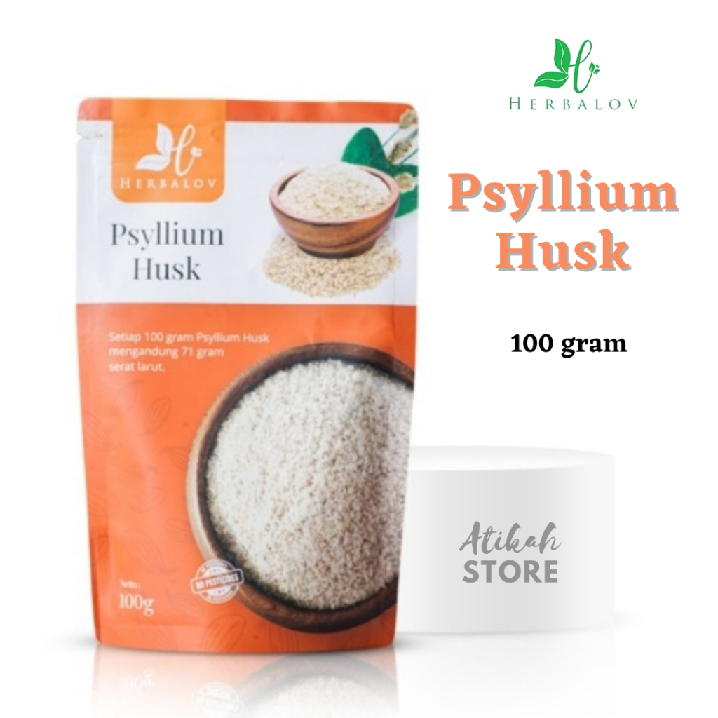 

Psyllium Husk by Herbalov Serat Alami Mengenyangkan Lancar BAB 100gr