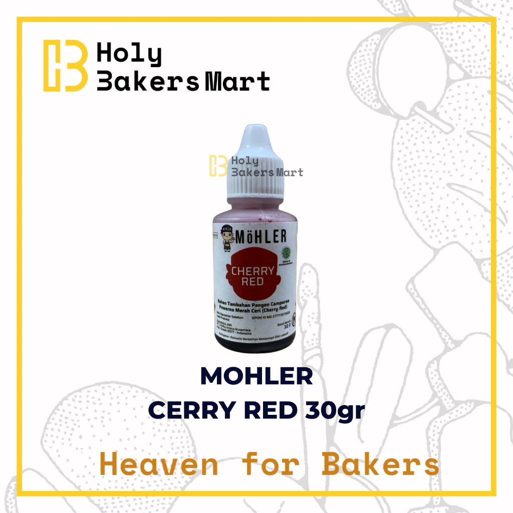 

MOHLER CHERRY RED 30GR / WARNA MAKANAN / PEWARNA MAKANAN