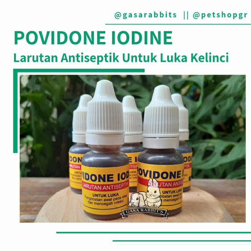 OBAT LUKA KELINCI - OBAT LUKA KUCING - BETADINE HEWAN - POVIDONE IODINE - OBAT KELINCI
