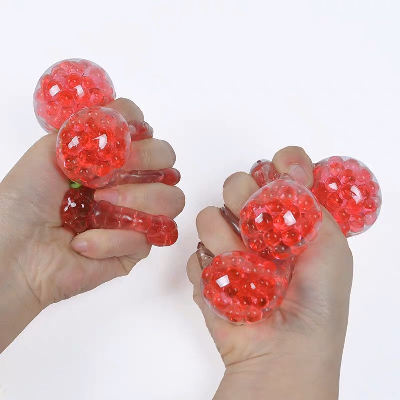 New Arrival Squishy MESHBALL Strawberry Pencet Anti Stress Mainan Viral By Sen