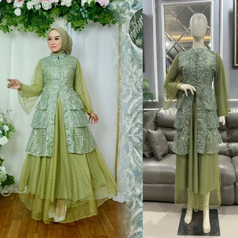 Gamis Kayla Cardi Flowy Original Butik