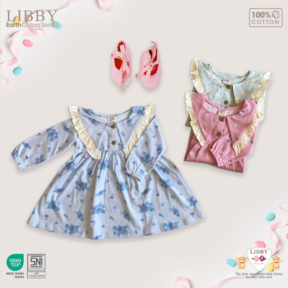 Libby Baby Anna Dress Gaun Dress Anak Perempuan