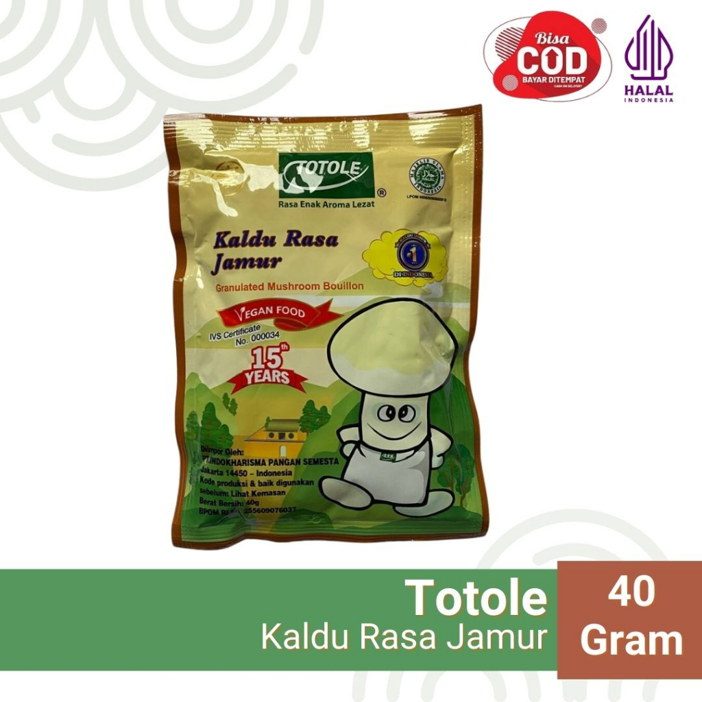 Kaldu Jamur Totole 40gr - Kaldu Jamur Vegan - HALAL