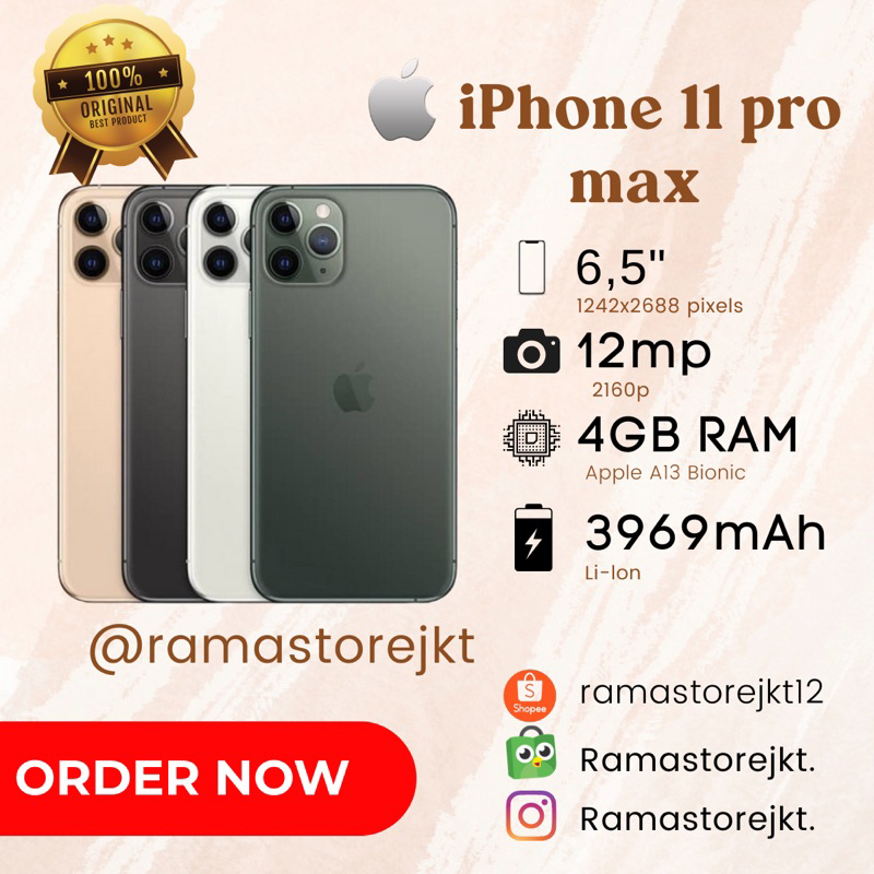 iphone 11 pro max 256gb &amp; 64gb second original