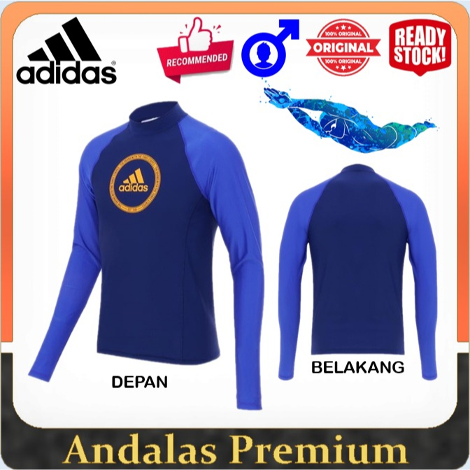 Baju Renang Pria Model Long ADIDAS ORIGINAL Adidas Mens Long Sleeves Rashguard