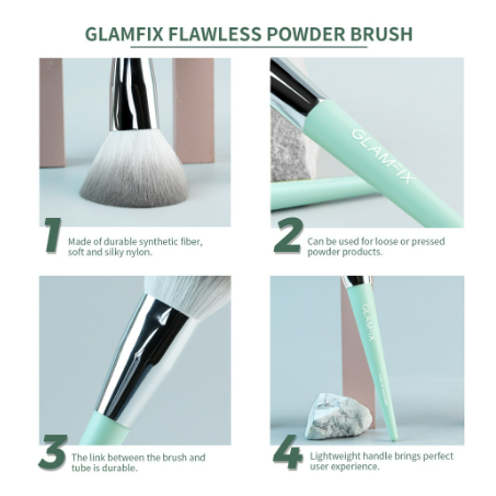 GLAMFIX Flawless Powder Brush Make Up 1 Pcs _ Kuas Make Up Eyeshadow | GLAM FIX Alat Kecantikan Makeup by YOU