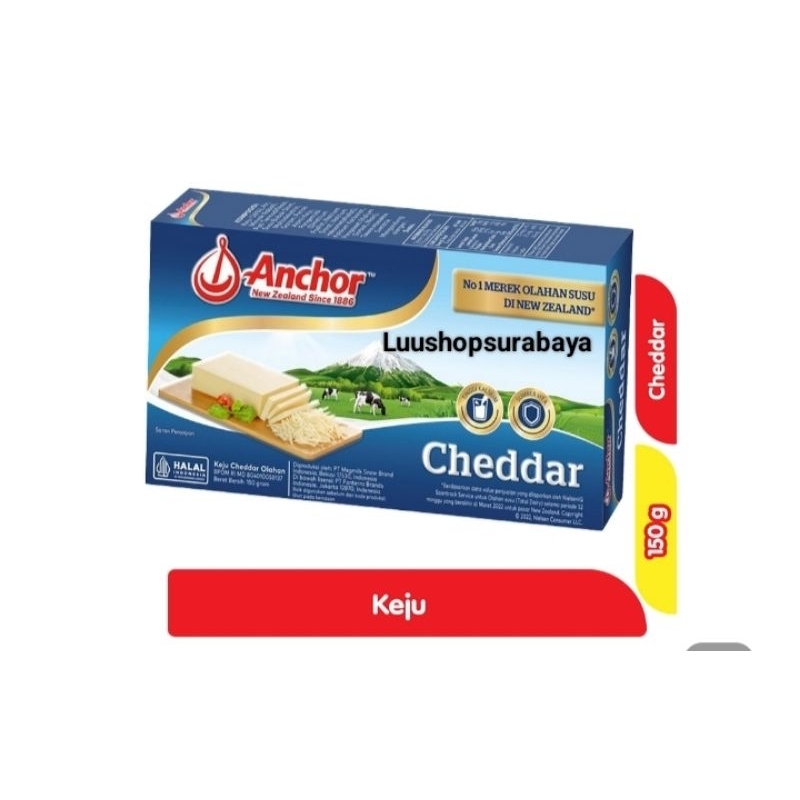 

Anchor Cheddar Cheese 150gr Keju Cheddar