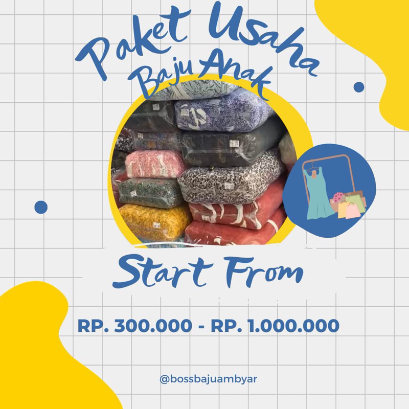 PAKET USAHA (15PCS) BAJU ANAK BRANDED