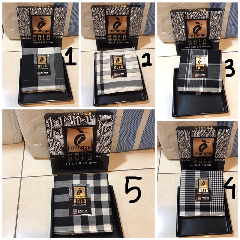 NEW PACKAGING 2023‼️ Sarung mangga gold Black&White