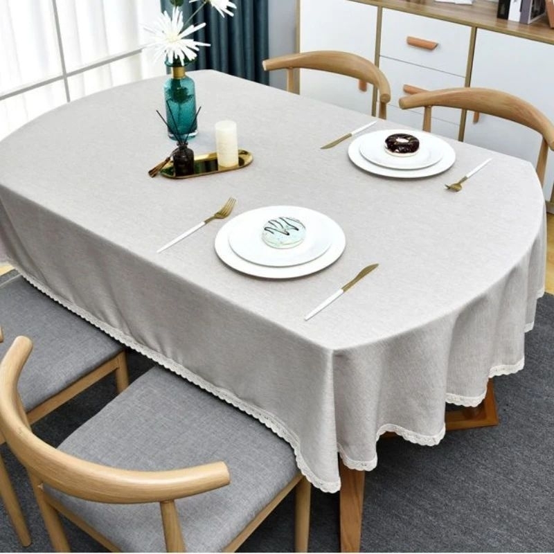 Taplak Meja Makan Oval 4-12 Kursi Taplak Meja Tamu Oval