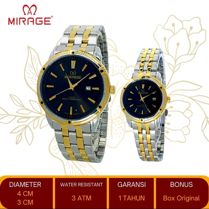 Jam Tangan Mirage Original Kombinasi Couple Cowok Cewek