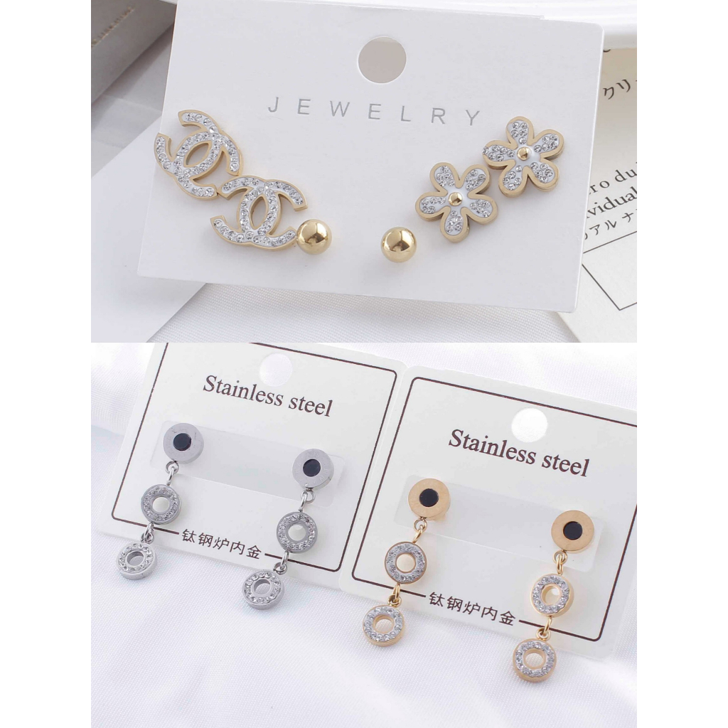 Anting Titanium Permata Cantik Perhiasan Fashion 0133/0053