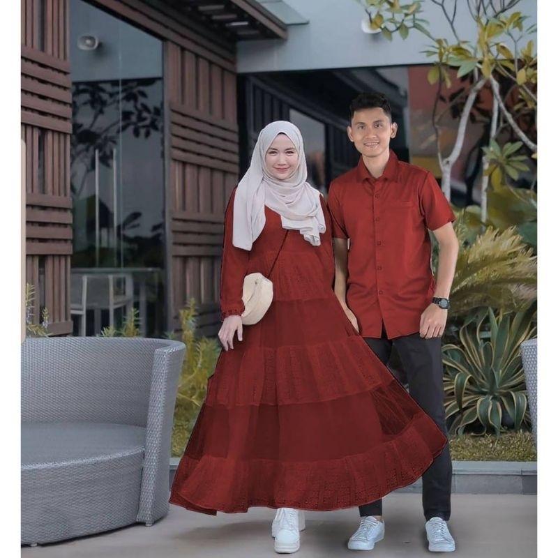 Dress couple lavier - terusan pasangan