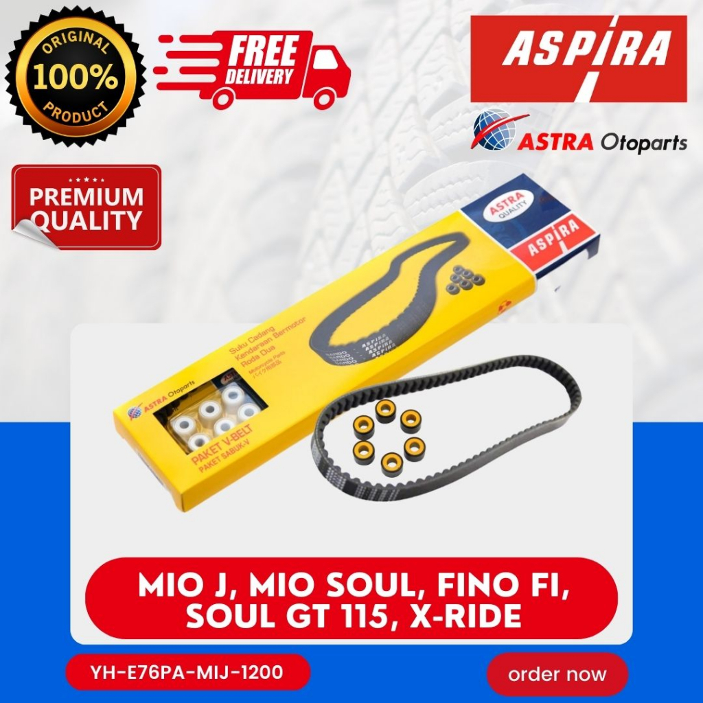 [READY COD] V-BELT ASPIRA / VANBELT + ROLLER ASPIRA / FANBELT VAN BELT V BELT MIO J / SOUL / GT 115 
