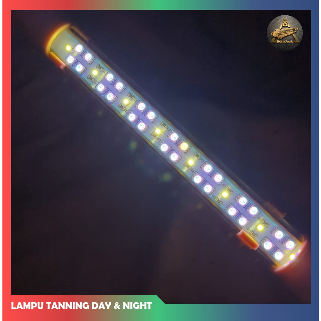 GARANSI ! LAMPU KANDILA PRO RED DAY AND NIGHT UV A DAN UV B LAMPU LED AQUARIUM VIEW PLUS 2 MODE WARNA LAMPU SOFT TANNING ARWANA LOUHAN CHANNA