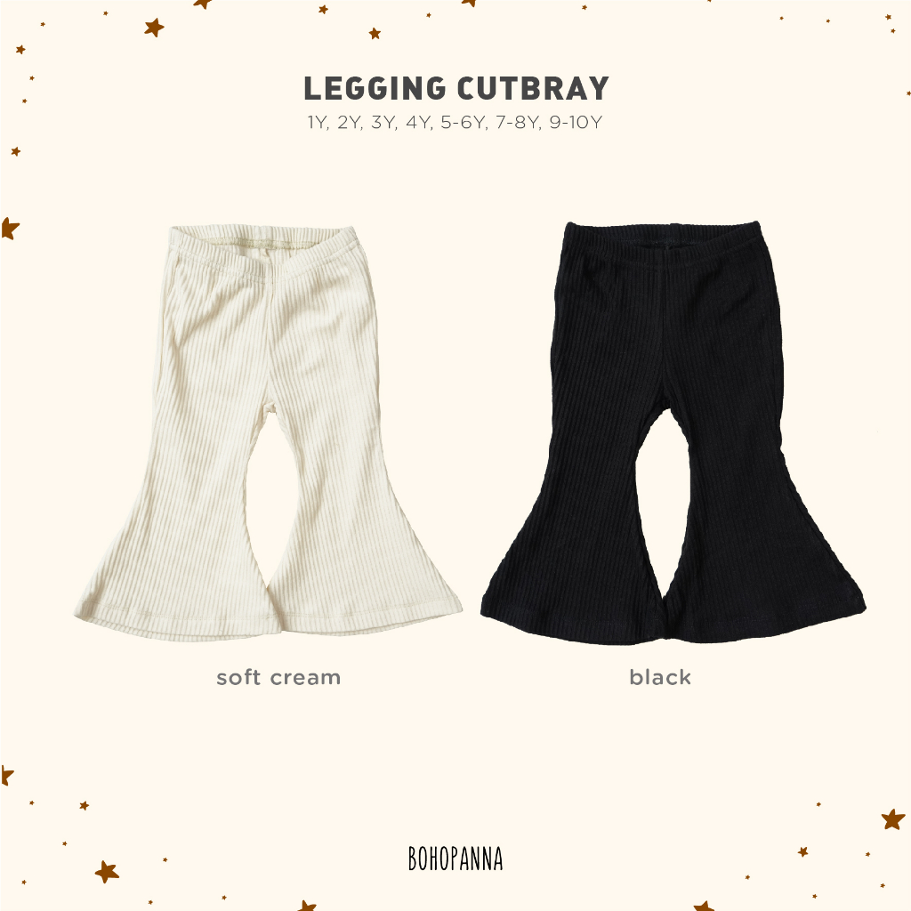 Bohopanna PREMIUM Cutbray Legging 0-10 Tahun Celana Panjang Kulot Yaura Renda Reeb Anak Perempuan CBKS