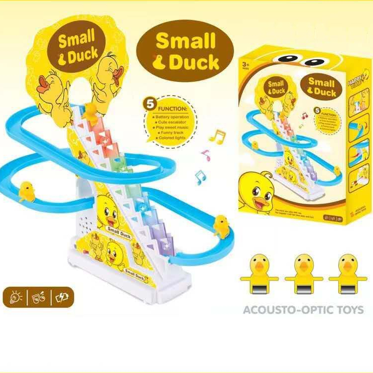 Mainan Anak Bebek Tangga / Track Tangga Small Duck / Bebek Musik Led 668-10