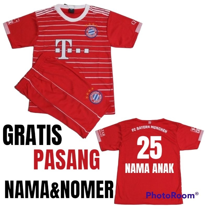 SETELAN JERSEY BAYERNN-MUNCHENN UMUR 1-12 THN BHN DRYFIT