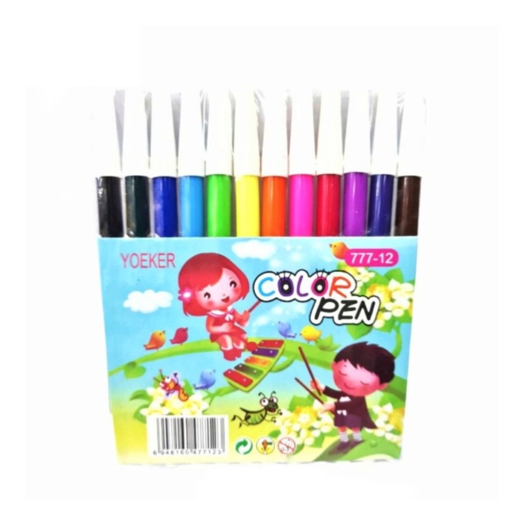 

SPIDOL WARNA SET PEN COLOR 12 WARNA YOEKER MURAH 777-12