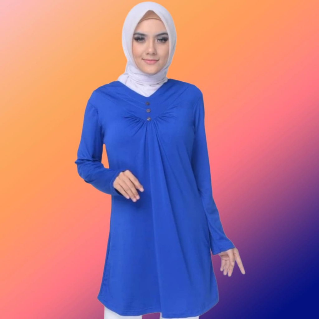 Model Baju Gamis Kombinasi dua Warna Polos Wanita Remaja Muslim Terbaru Bahan Premium Kekinian 2021 TM 2