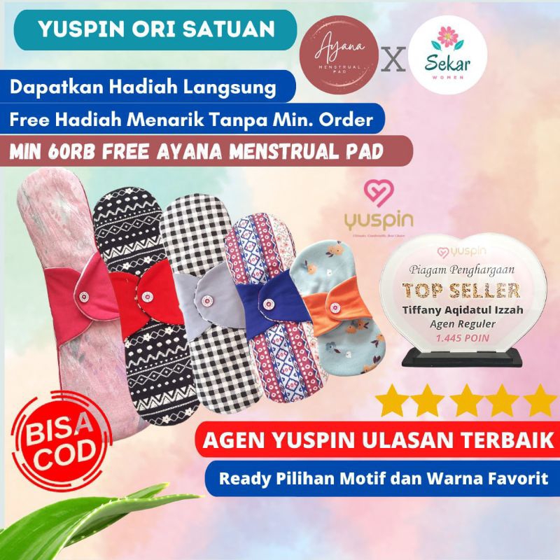 YUSPIN PEMBALUT KAIN ECER / ECERAN / SATUAN - NEW Menspad (Menstrual Pad)