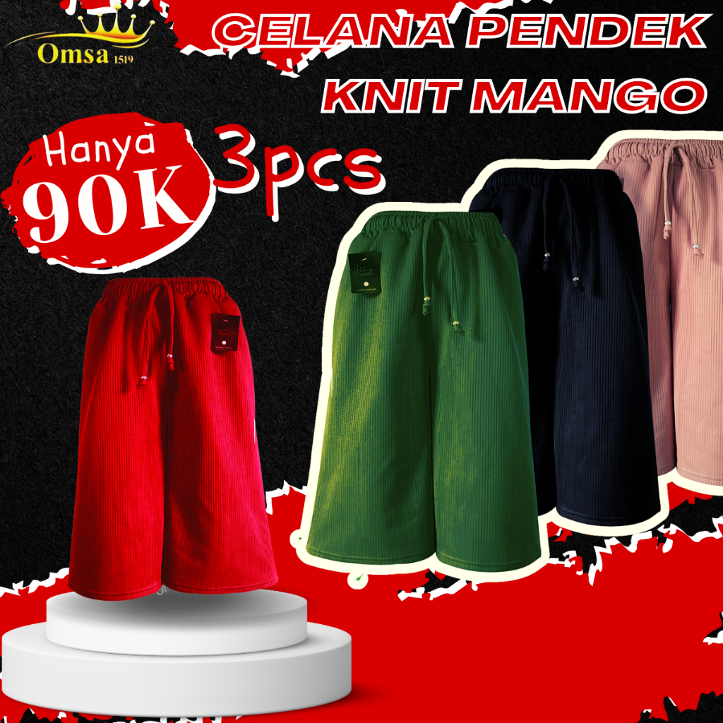 celana pendek wanita kekinian premium highwaist korean style kulot knit fashion harian santai terbaru murah