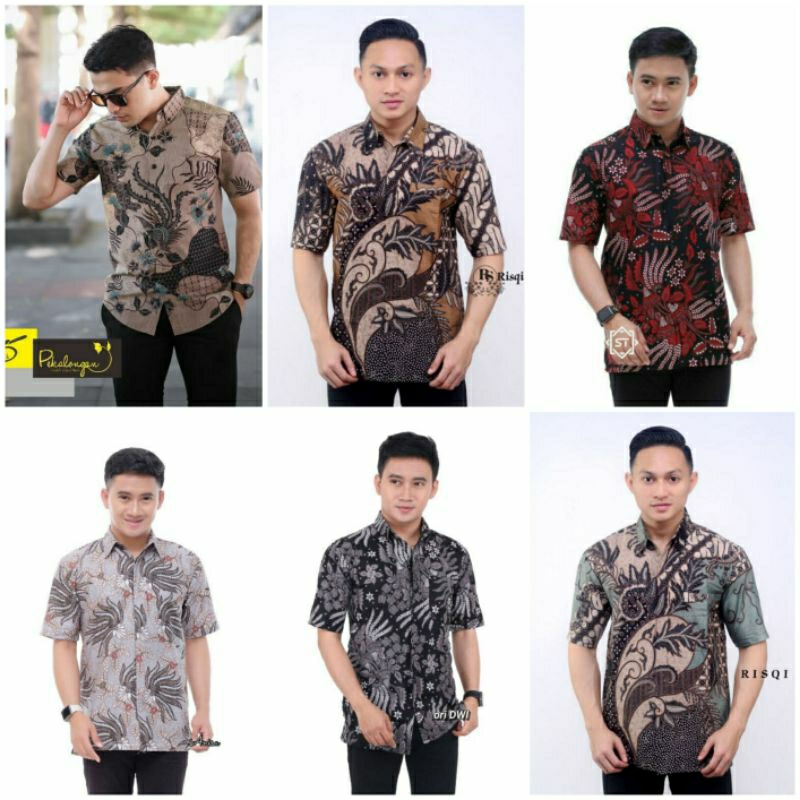 BAJU BATIK PRIA ABADI BATIK KEMEJA BATIK PRIA LENGAN PENDEK