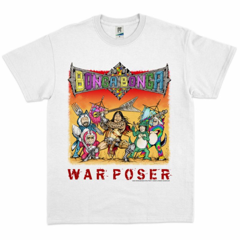 Tshirt BONGABONGA &quot;BONGA THROWER - WAR POSER&quot; (WHITE) Official Merchandise
