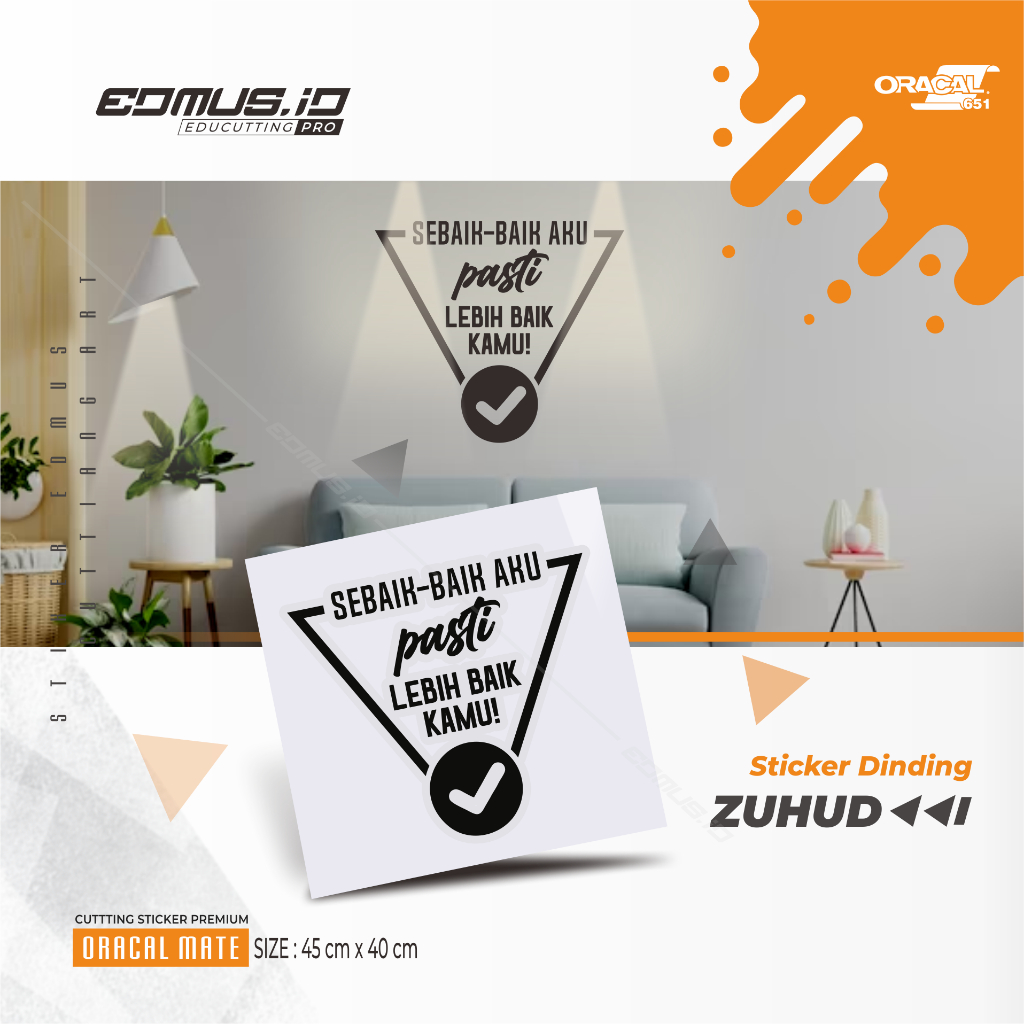 

Sticker Dinding Zuhud - Cutting Sticker Premium - Oracal Series