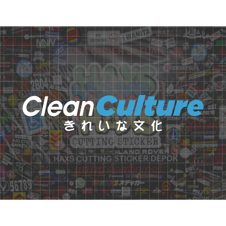 Cutting Sticker CleanCulture Ukuran 20 Cm Untuk Motor Mobil