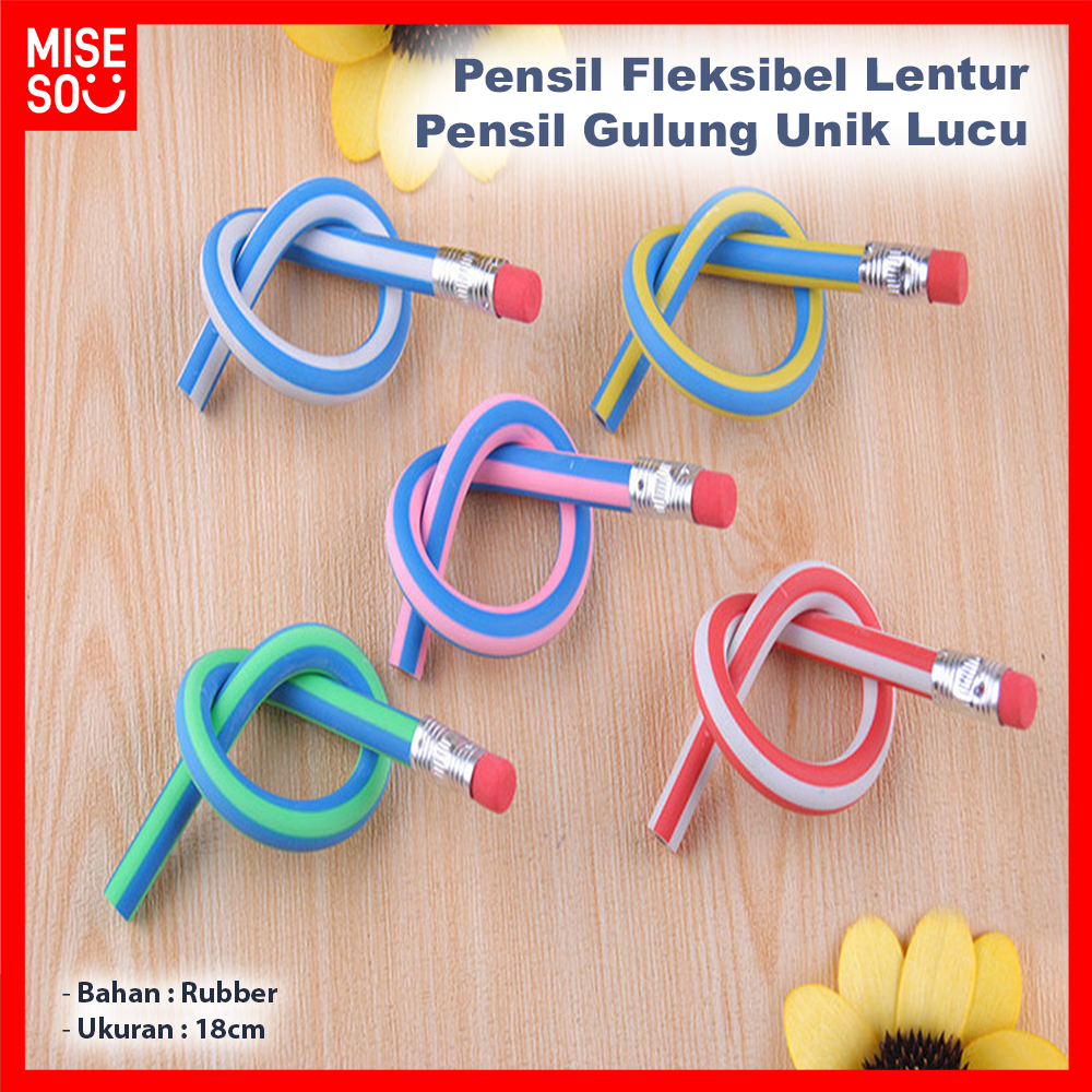 

Pensil Lentur Gulung Unik Lucu Pensil Flexsible 638