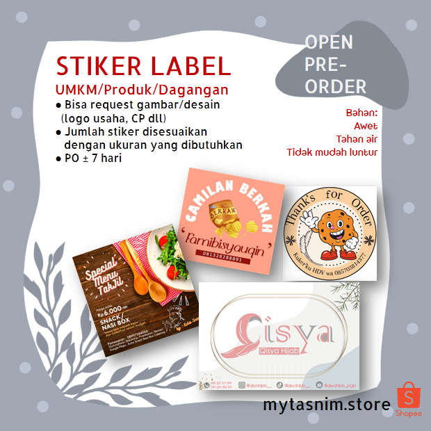 

Stiker Label Produk Usaha Dagangan